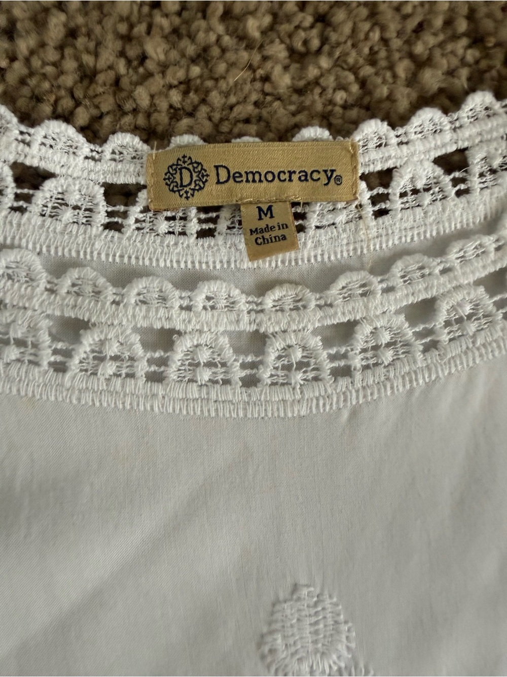 Democracy White Blouse - NWOT - Picture 3 of 5